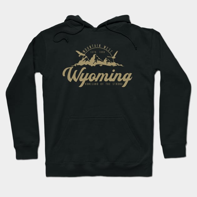 USA, Mountain states, Wyoming Gold classic Hoodie by NEFT PROJECT